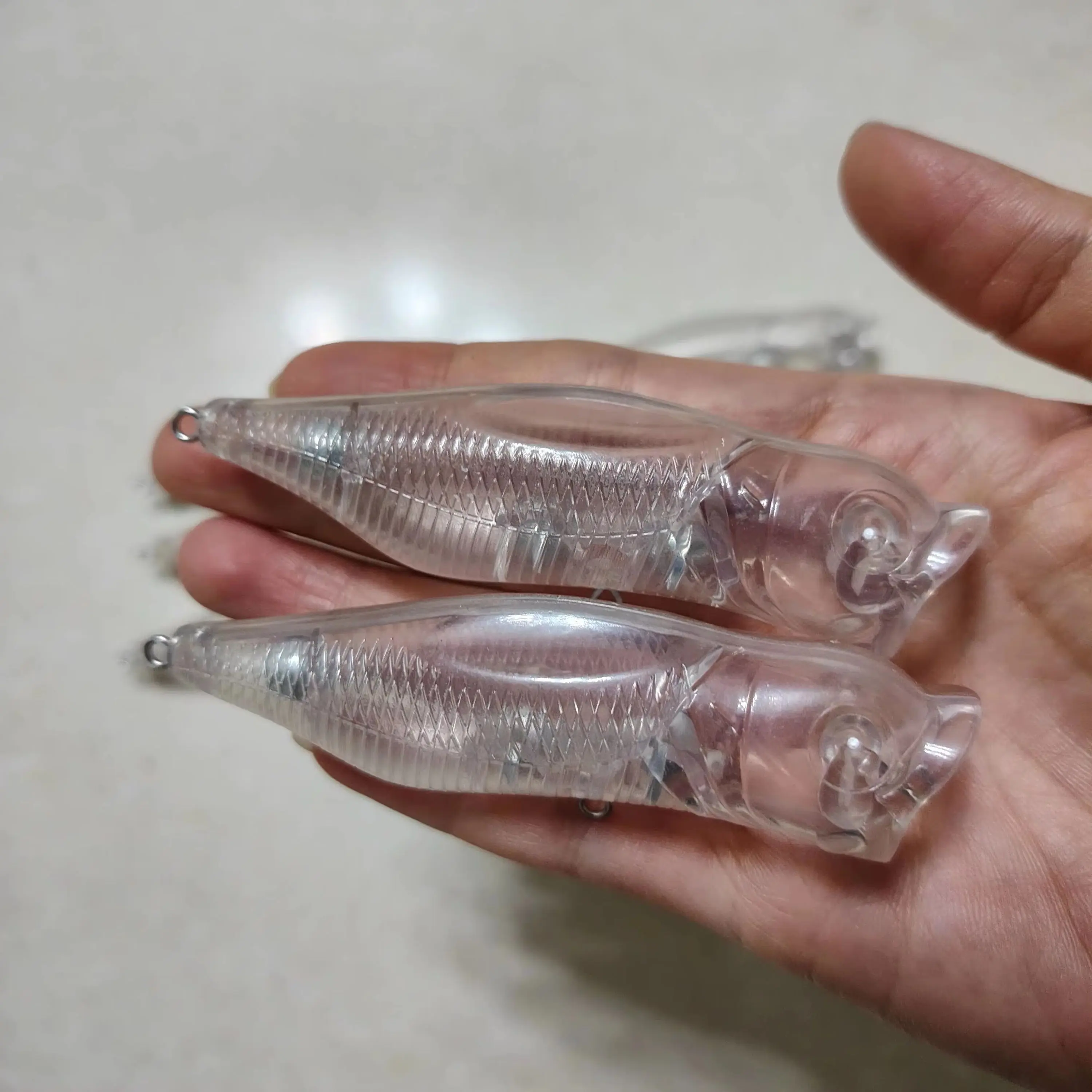 10 Uds DIY señuelo Upainted Body Popper 9,2 CM/14,0G cebo de pesca flotante manivela cebo sonajero Señuelos de Pesca cuerpo en blanco Brochet