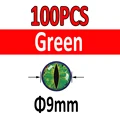 100pcs Green 9mm