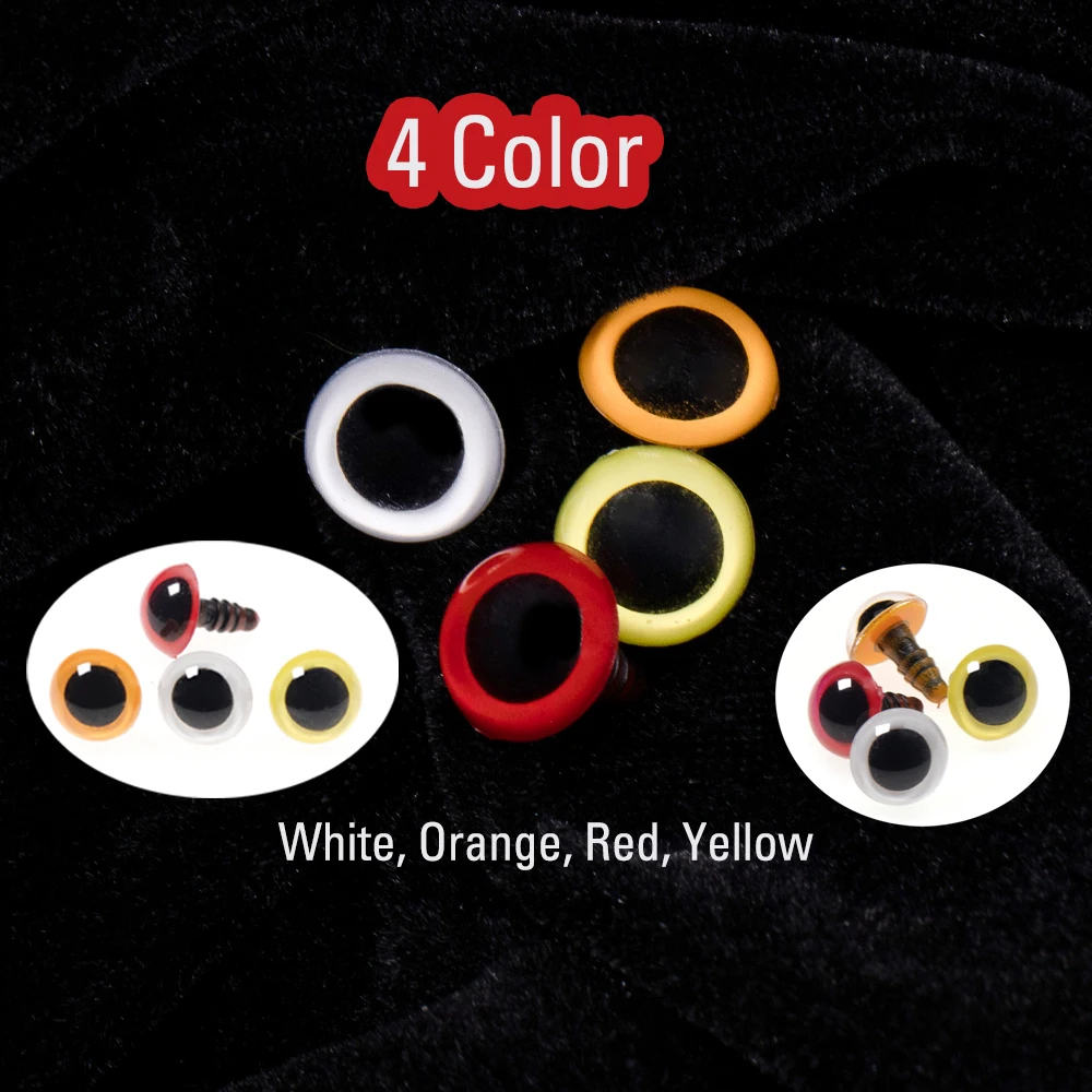 Wifreo-globo ocular de plástico para pesca en agua salada, 5 pares, Streamer Fly Mouse, Material de atado de moscas, accesorios para ojos #6 #8 #9 #10 #12 - imagen 3