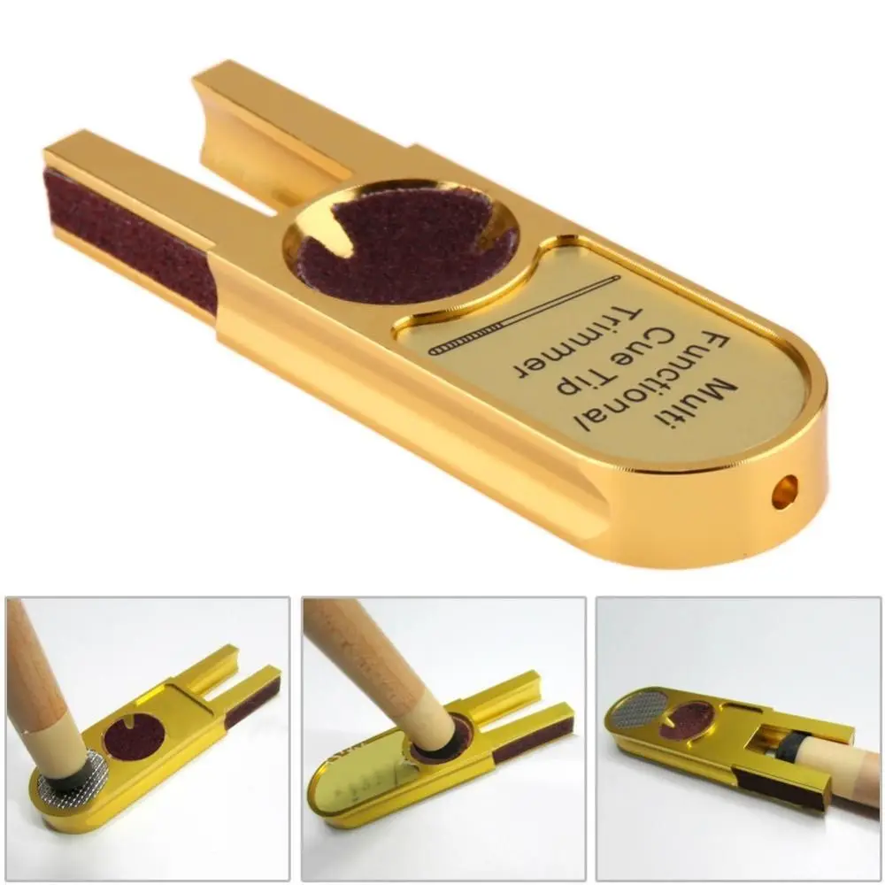 Herramienta de reparación para taco de billar, recortador de puntas en forma de U, moldeador de Dime, quemador de taco de billar, aleación multifuncional, Taco de billar - imagen 3