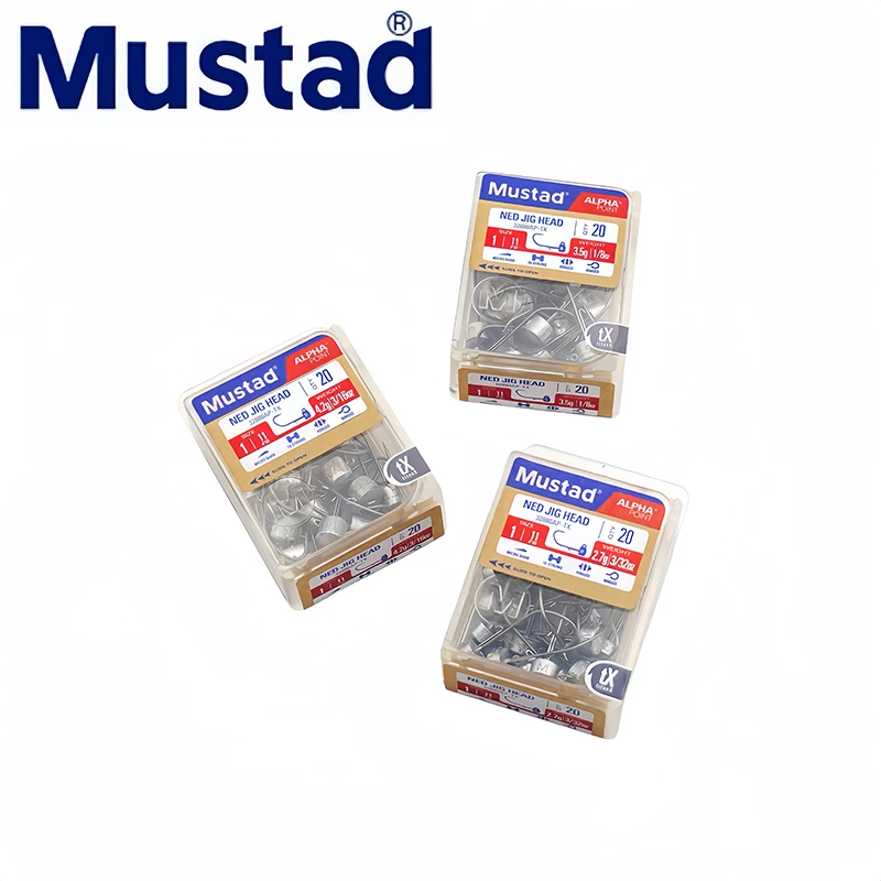 Nuevo 2024 Mustad gancho de cabeza de plomo negro Pit pesca salvaje gancho de cabeza de seta flotante gancho de camarón Anti colgante gancho de perca inferior - imagen 4