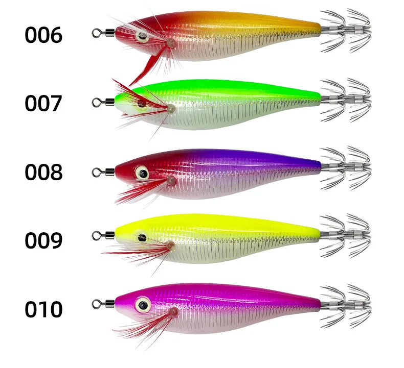 Señivos de calamar coloridos para entusiastas de la pesca