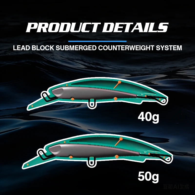 FJORD pececillo pesado 90S 40g 50g señuelo de pesca de mar de agua salada tiro submarino cebo Artificial profesional accesorios de pesca - imagen 4