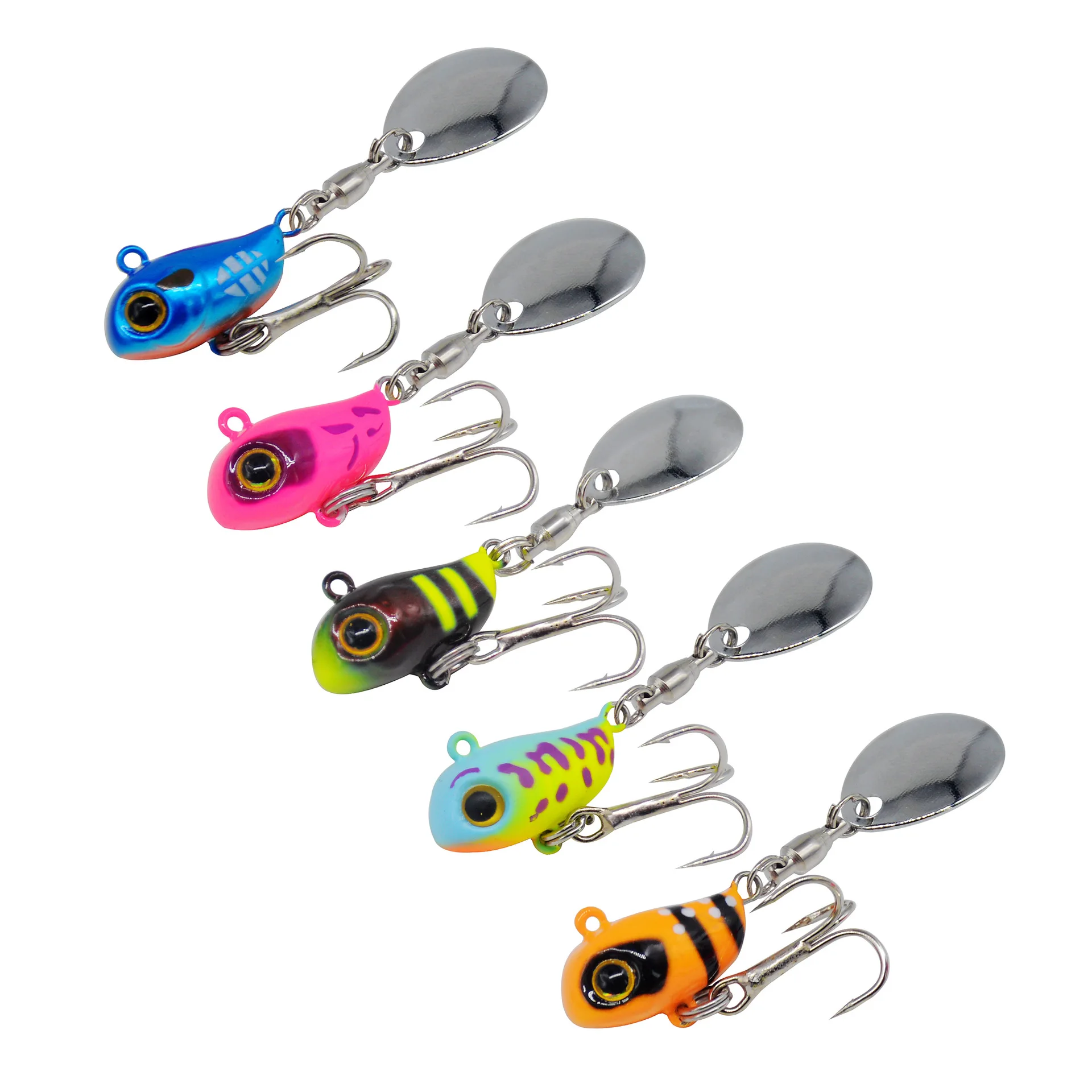 Señuelo de pesca Spin Bait 10g plantilla de Metal vibración compuesto Spinner cebo VIB señuelos artificiales lote 2 piezas venta - imagen 2
