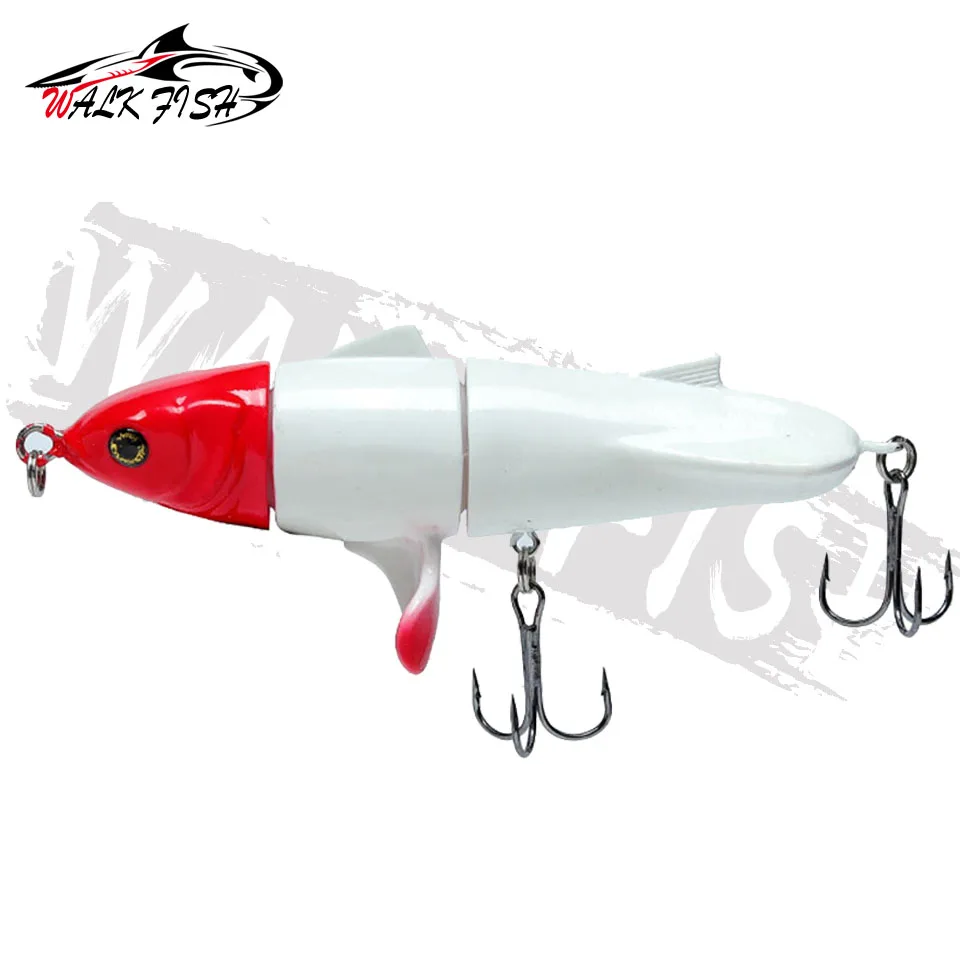 WALK FISH-señuelo de pesca flotante, cebo Artificial Whopper Popper, Plopper duro, cola giratoria, 11cm, 24g, 1 unidad - imagen 5