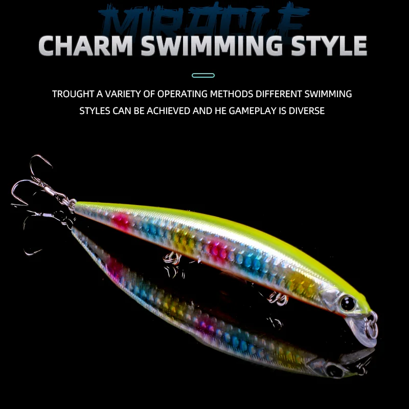 Magic Works-cebos duros de 115mm y 130mm, cebo Artificial de pececillo de fundición larga, Wobblers flotantes para pesca de lubina, señuelo de agua salada - imagen 5