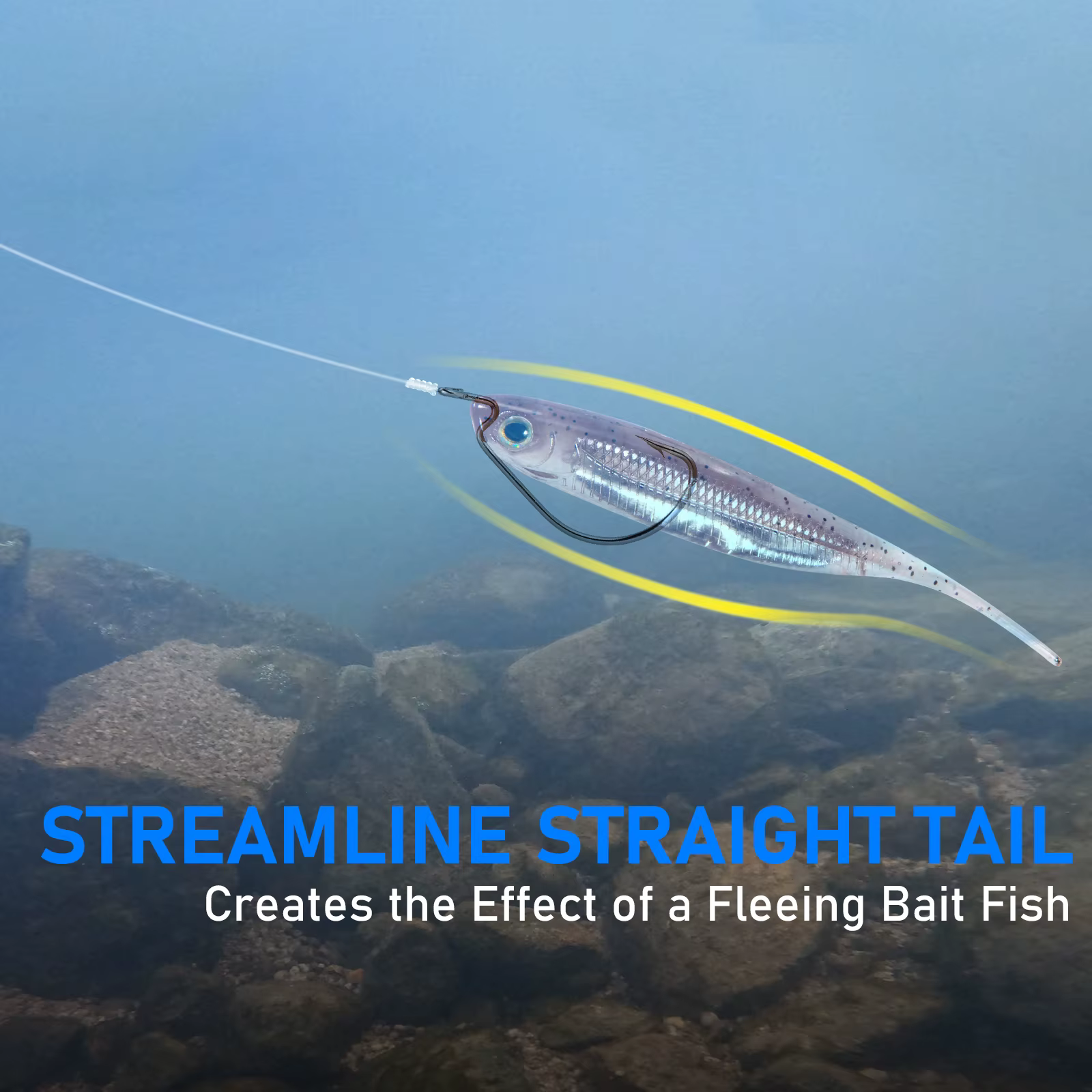 Dr. Fish Swimbait Cola de Rata 80mm – Lubina y trucha - imagen 5