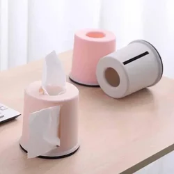 Caja de pañuelos redonda plástico 2024 – almacenamiento papel higiénico salón