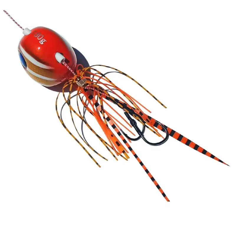 ALASICKA 1 Uds 40g/60g/80g Tenya Glow Lumious Kabura Pesca deslizador pargo/mar Bream Jig Head Jigging señuelo con falda - imagen 3
