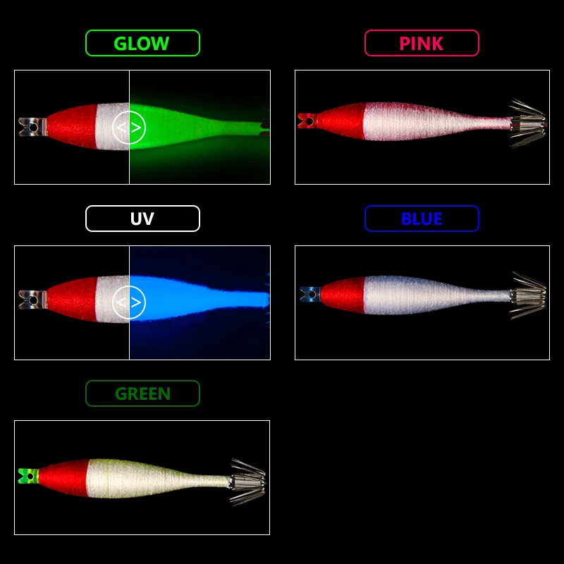 LETOYO 70mm anzuelo atado a mano seda de algodón plantilla de calamar luminosa con luz ultravioleta señuelo de calamar flotante pulpo Webfoot señuelos para pescar sepias - imagen 3