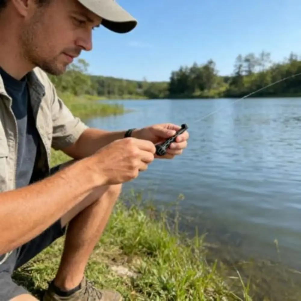 Enhebrador magnético portátil para moscas – herramienta pesca - imagen 4