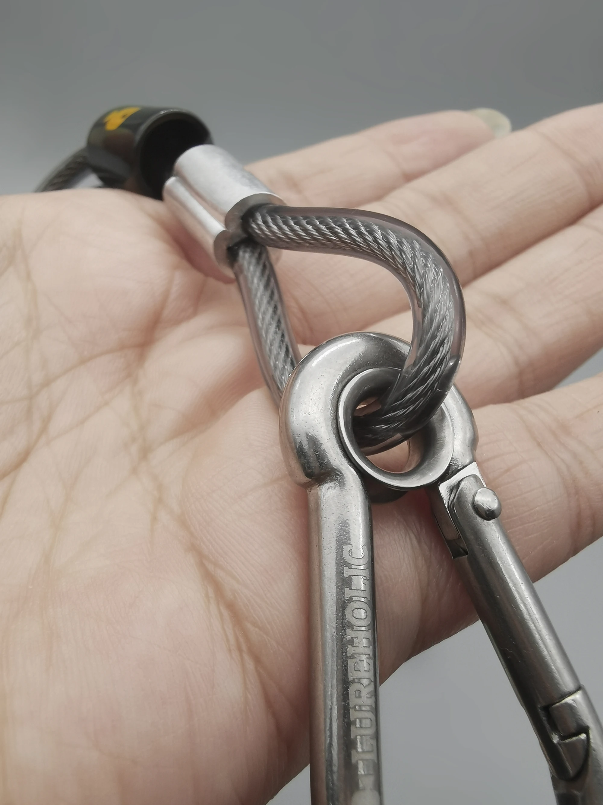 Lureholic fortalece el cordón de pesca con señuelo 49 hebras de alambre de acero cuerda de retención trenzada fuerte con mosquetones 316SS - imagen 4