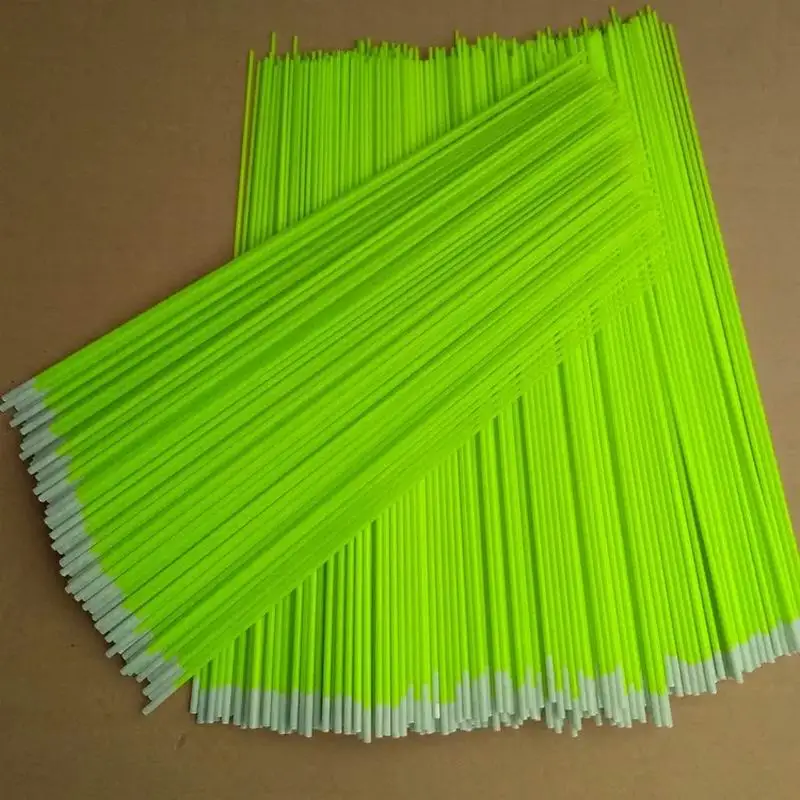 GF00 GF45 1 pieza negro o amarillo fluo 45cm diámetro de la punta aproximadamente 3mm trasero 5mm fibra de vidrio fundición punta de la caña de pescar sección superior