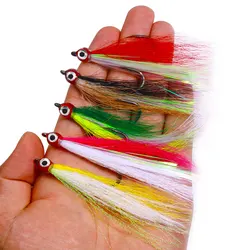 Bucktail Teasers de acero al carbono para salmón y lucio