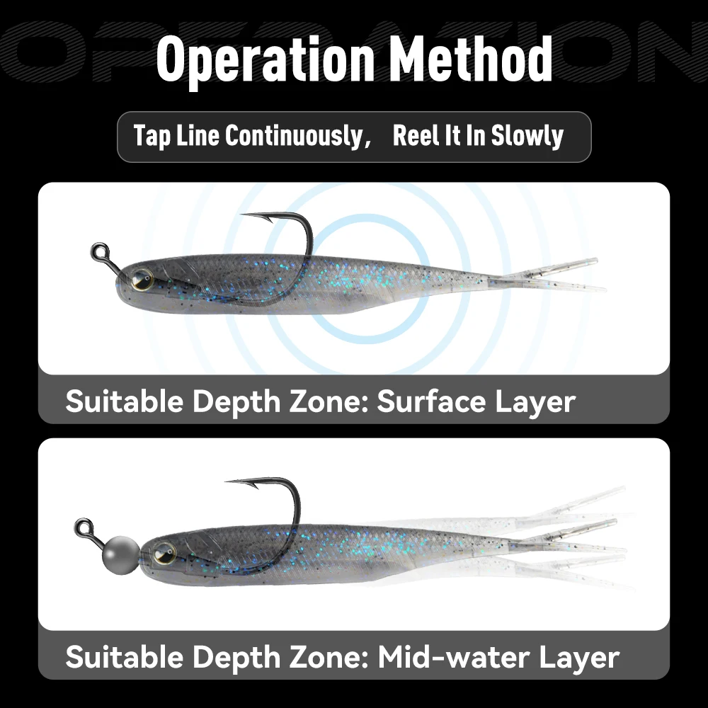 Kingdom 10 Uds anzuelo con cabeza de anzuelo Hover 0,6g 1g 1,3g anzuelos de paseo de acero alto en carbono accesorios para aparejos de pesca de trucha y lubina gancho - imagen 5