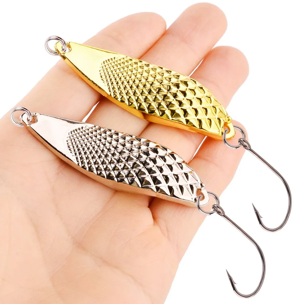 Señuelo de pesca con cuchara giratoria de Metal, 12 Uds., 3g, 5g, 7g, 10g, 15g, 20g, cebo Artificial dorado y plateado, señuelos de mar hundidos, trucha, Lucio, aparejos de lubina - imagen 4