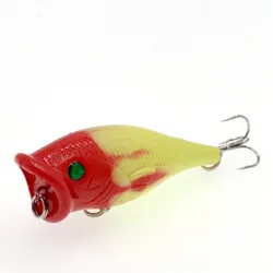 Pack artificiales VIB Crank Popper Minnow Lápiz cabeza roja