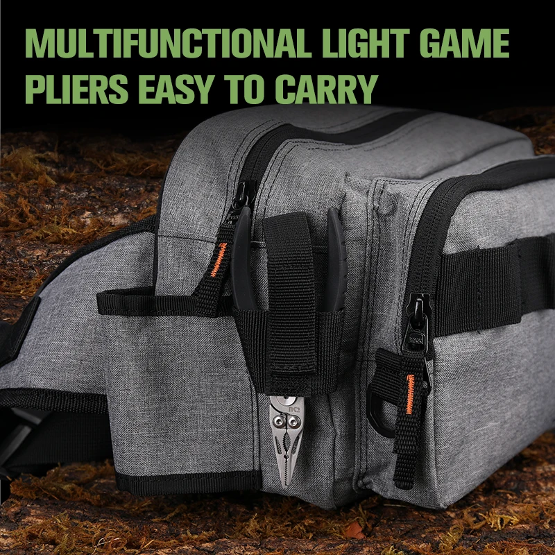 TSURINOYA-Alicates de pesca RS-1084, 13cm, 50g, tijeras de pesca multifuncionales de acero inoxidable, juego ligero, aparejos de Cortador de línea de pesca - imagen 2