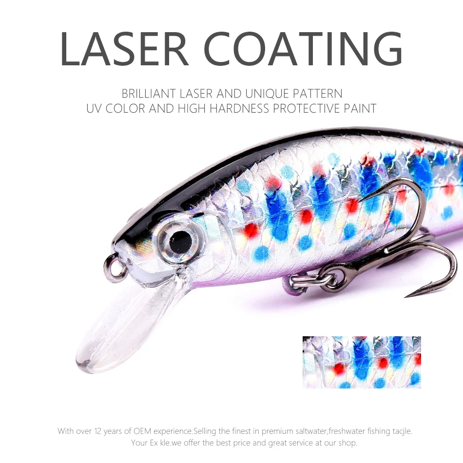 MOOKZZ-señuelo de pesca flotante MINnow ML-026F, 50MM, 6,5G - imagen 4