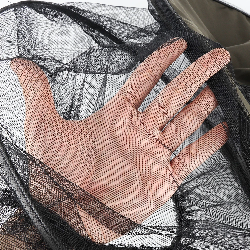 W.P.E gorra de pesca pesca al aire libre mosquitera antiinsectos pesca de carpa aparejos de pesca al aire libre máscara de red de pesca - imagen 2