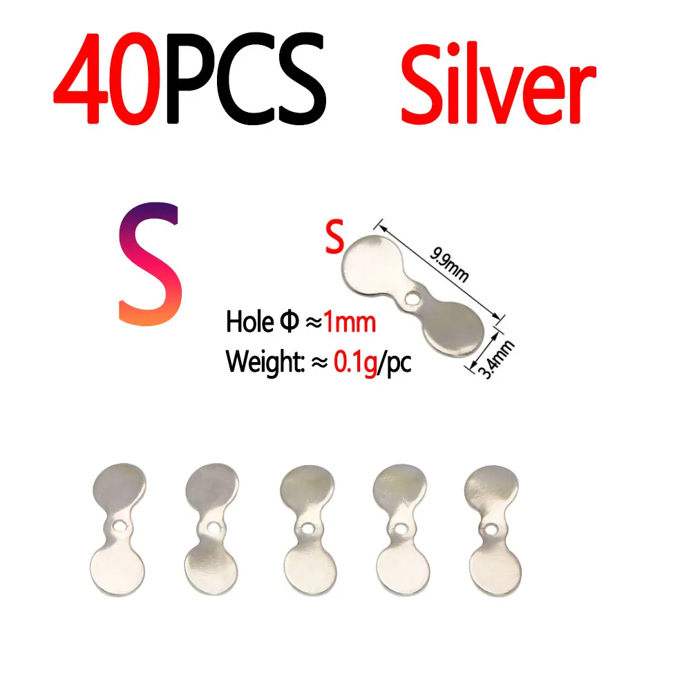 40pcs Silver S