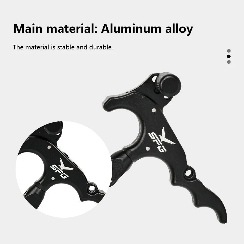 Ayuda de liberación de agarre de arco cuatro dedos 360 ° Cabeza giratoria para tiro con arco compuesto - imagen 2