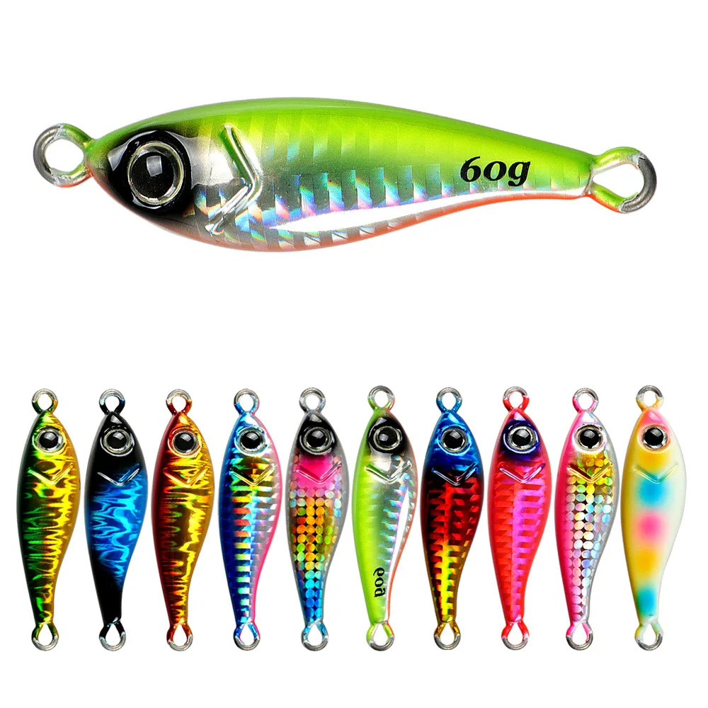Señuelo de plantilla de Metal para pesca, 7g-60g, señuelo de pesca de mar, señuelos artificiales de Jigging lento - imagen 2