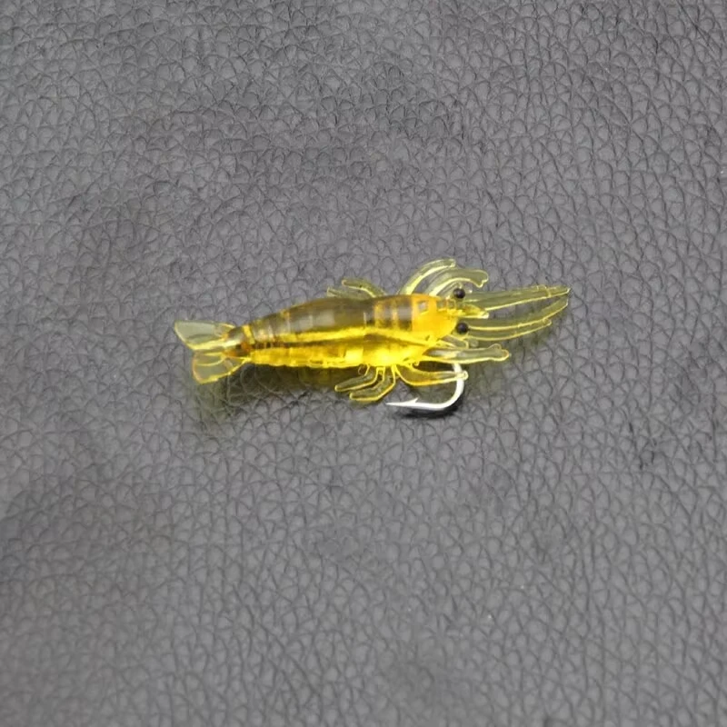 Señuelo vinilo camarón lubina – Gancho curvo 4cm - imagen 4