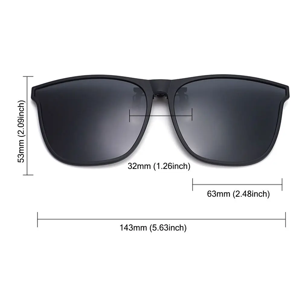Gafas de sol cuadradas con clip a la moda para actividades y conducción, gafas antideslumbrantes para conductor de automóviles para hombres, gafas de sol para exteriores para mujeres y hombres - imagen 5