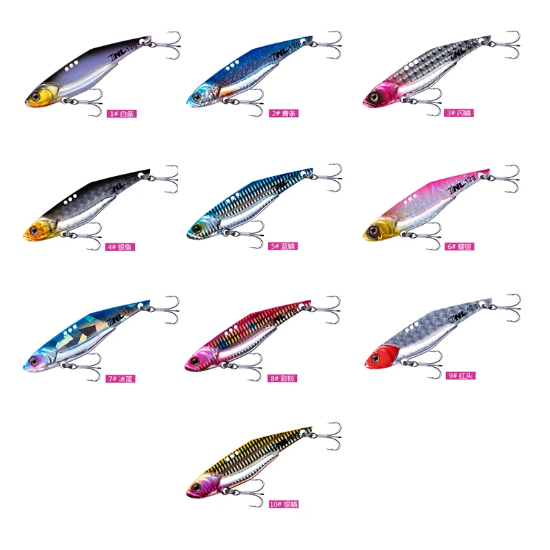 Nieuwe INLURE Yizhen Metalen VIB 58/65/71mm Vissen Lokken 9/12/15g Afstandsschot Volledige Zwemmen Laag Wobbler Kunstmatige Crankbait Harde Bai - imagen 4