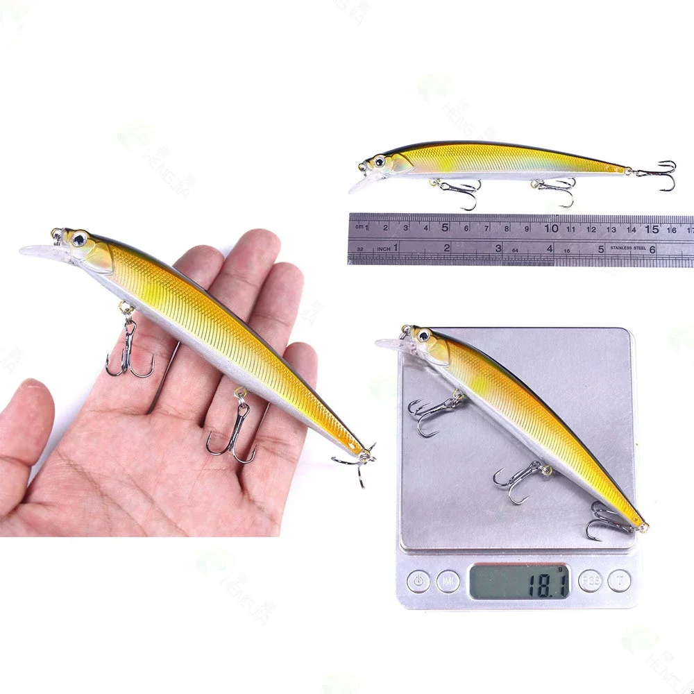 KNCONAN-señuelos artificiales para Pesca de pececillos, Wobbler, Crankbait, Swim Bait, buceo, ojos 3D, 14cm, 18g - imagen 5