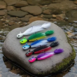 Goture Bucktail Jig con plumas de ciervo y ojos 3D – jigging