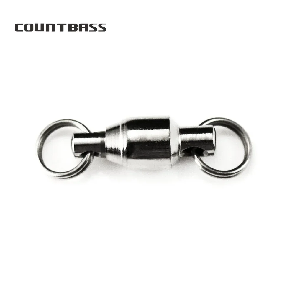 Coutbass 50 piezas súper rodamiento de bolas giratorio con conector de anillos divididos, tamaño 1,2,3,4 accesorios de pesca - imagen 2