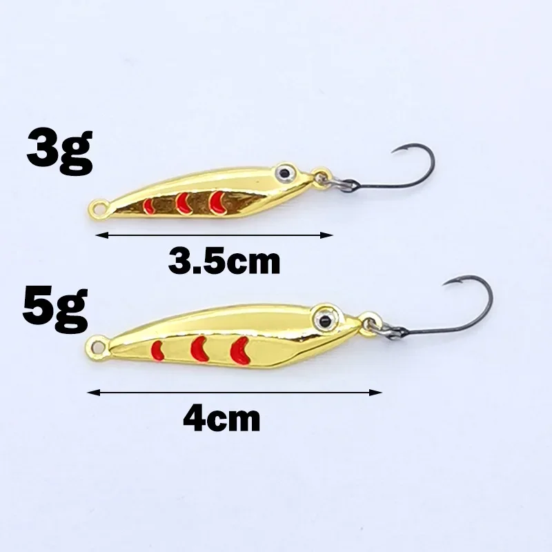 1 Uds nuevo Metal Jigging trucha cuchara Señuelos de Pesca Wobblers Spinner cebos Shads lentejuelas para Pesca de carpa Pesca Iscas Artificiais - imagen 2
