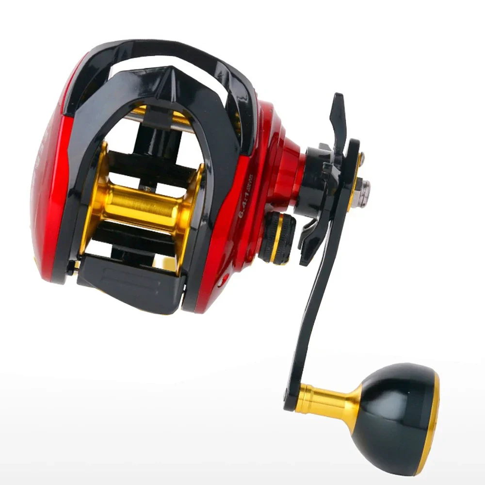 Carrete de pesca de gran capacidad, arrastre máximo de 10kg, ultraligero, Jigging, Baitcasting, rueda de mango izquierda/derecha, freno fuerte para Lucio - imagen 3