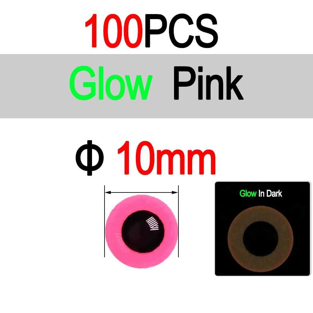 10mm 100pcs Pink