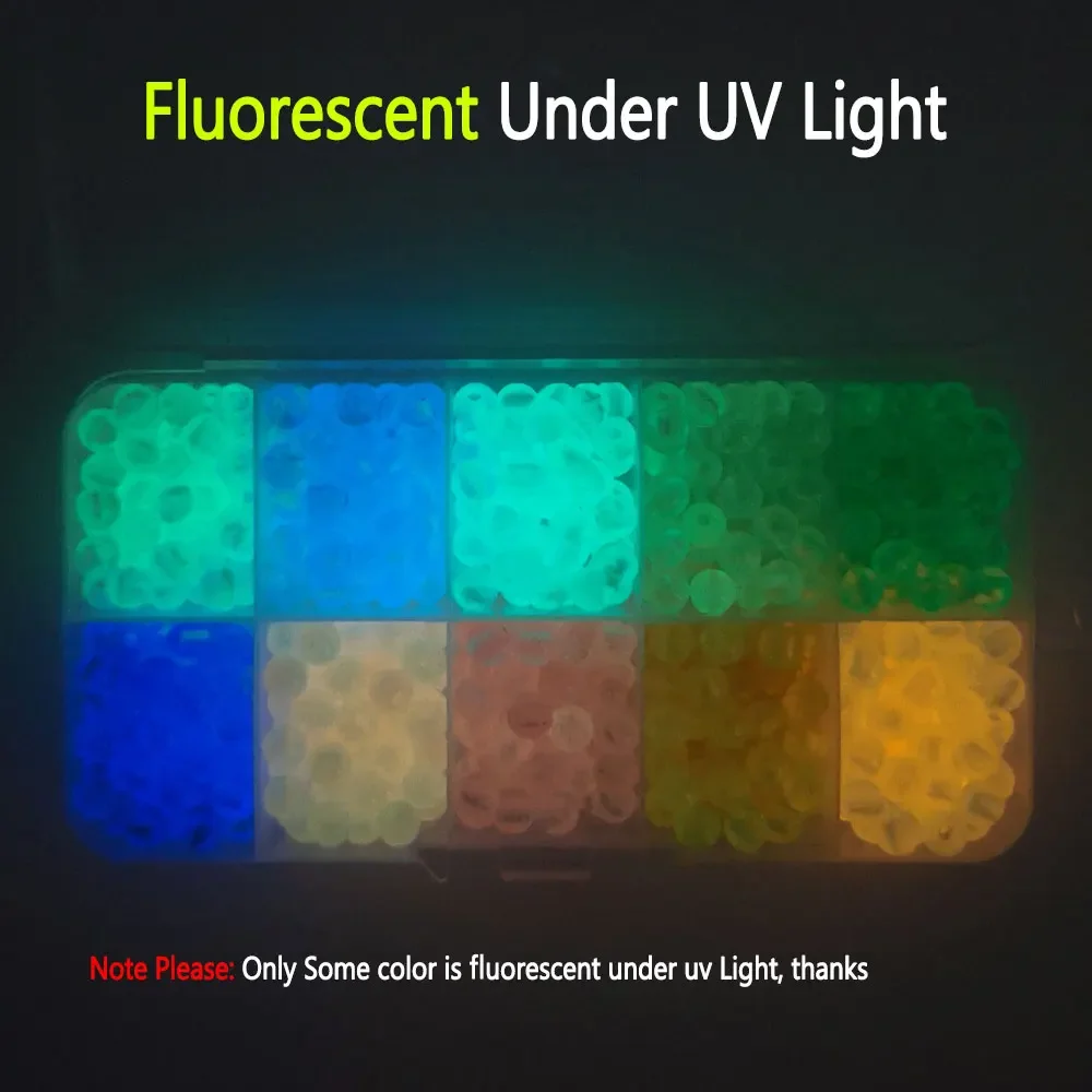 Bimoo 600 unids/caja 5,9mm/0,232 "plástico duro redondo aparejo de pesca cuentas DIY aparejos de pesca cebo accesorios de pesca de agua salada - imagen 5