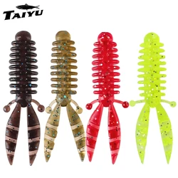 TAIYU 10 unids/set Kit de Señuelos de Pesca burbuja camarón langosta 5,5 cm 1,5g señuelo suave flotante Wobbler cebos de lubina Pesca Artificial