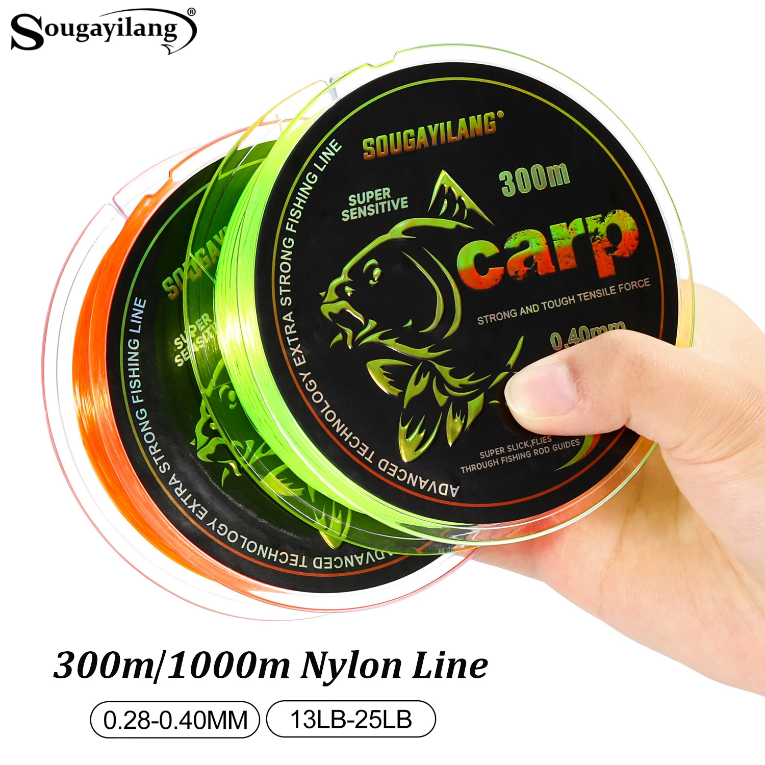 Sougayilang Sedal Nylon Alta Resistencia – Resistente al desgaste para carpa