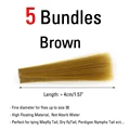 5 bundles Brown
