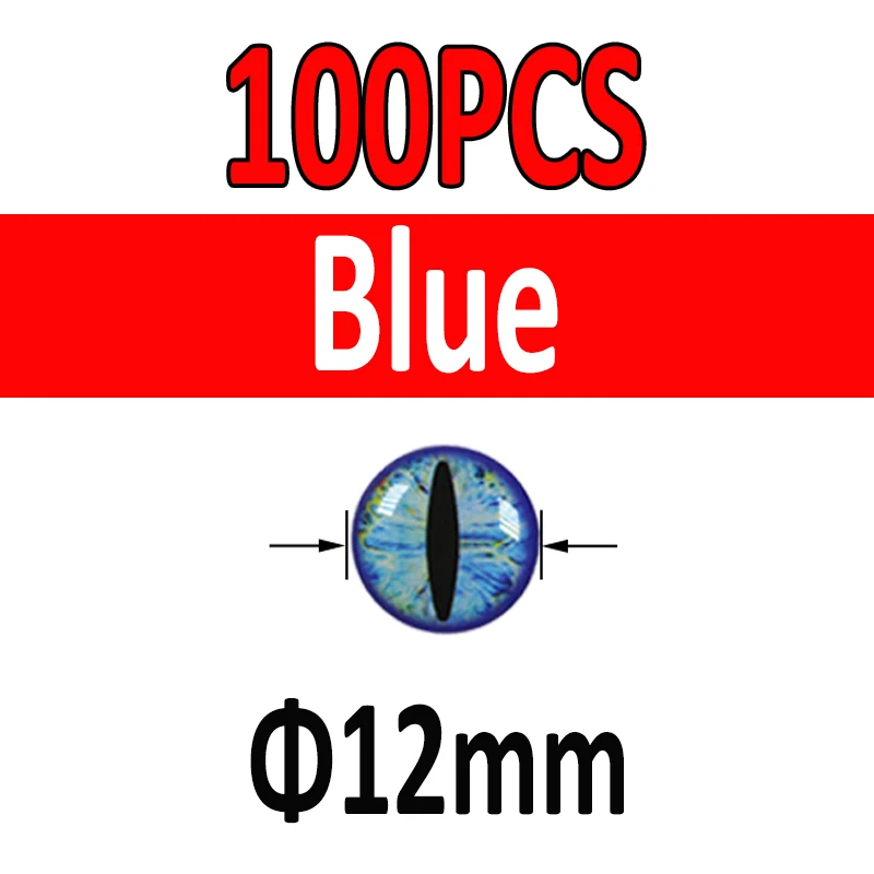 100pcs Blue 12mm