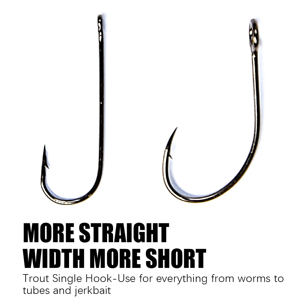 B & U 25 uds Micro trucha anzuelo único anzuelo de pesca de acero al carbono anzuelos individuales aparejos anzuelos de gusano accesorios de pesca - imagen 2