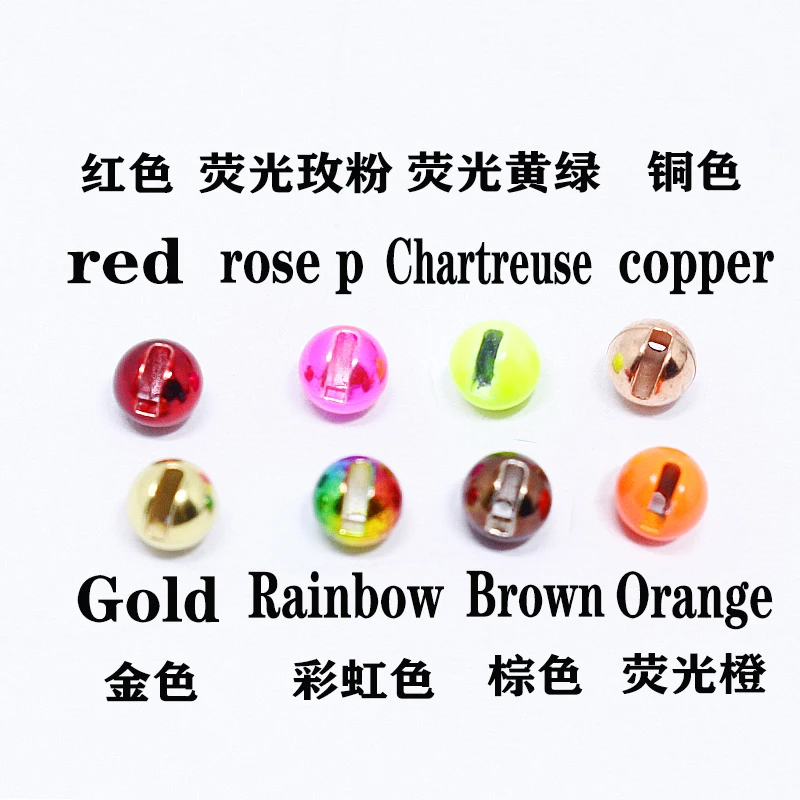 Royal Sissi-Cuentas de tungsteno ranuradas para atado de moscas, plantilla de hundimiento rápido, materiales de atado de moscas, ninfa, 100/2,5, 5/4mm, 3/3 unidades - imagen 2