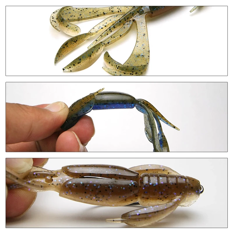 KEITECH Japón Original Crazy Flapper forma de camarón gusanos personalizados 2,4-4,4 pulgadas 2,1-12g señuelo de pesca de acción realista definitiva - imagen 5