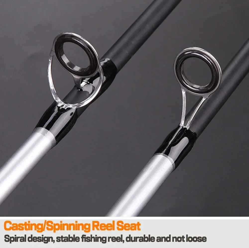 Caña de pescar de fundición giratoria para playa, caña de pescar de fundición larga de 1,65/1,8 m de alto carbono, acción ML, actualización de Punta sólida, calamar, pulpo, lubina, Jigging - imagen 5