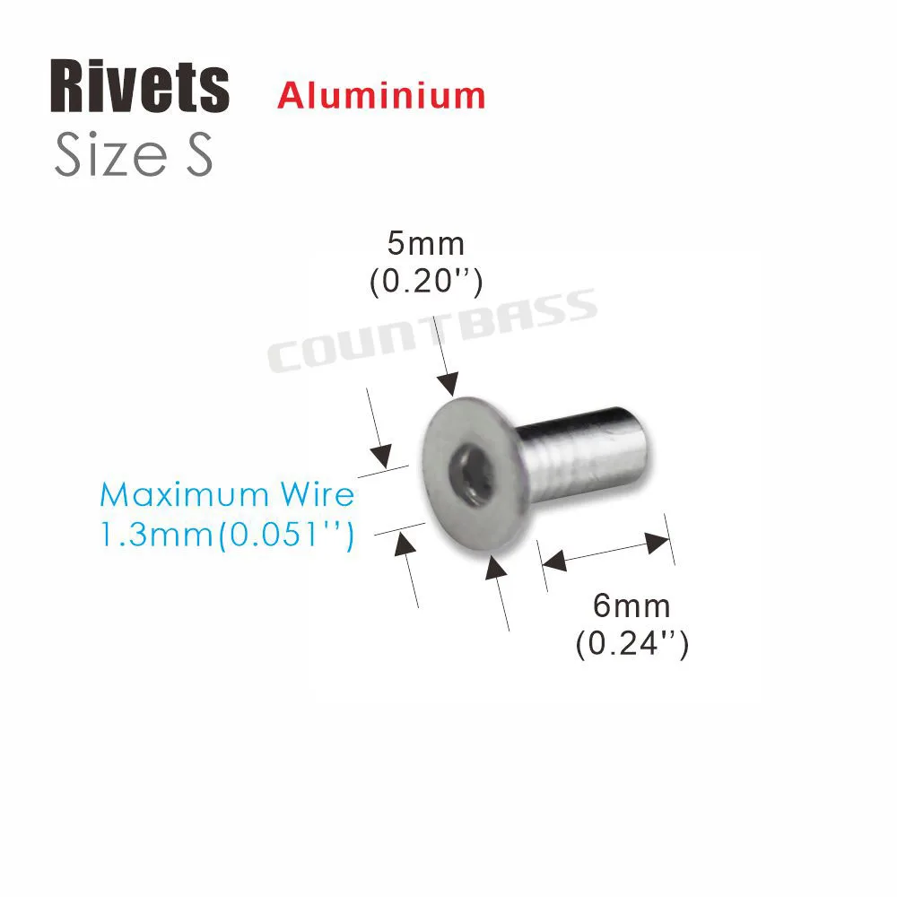 COUNTBASS 50 Uds tuerca de remache ciego de aluminio y acero inoxidable disponible, accesorios de pesca DIY Buzzbaits - imagen 5