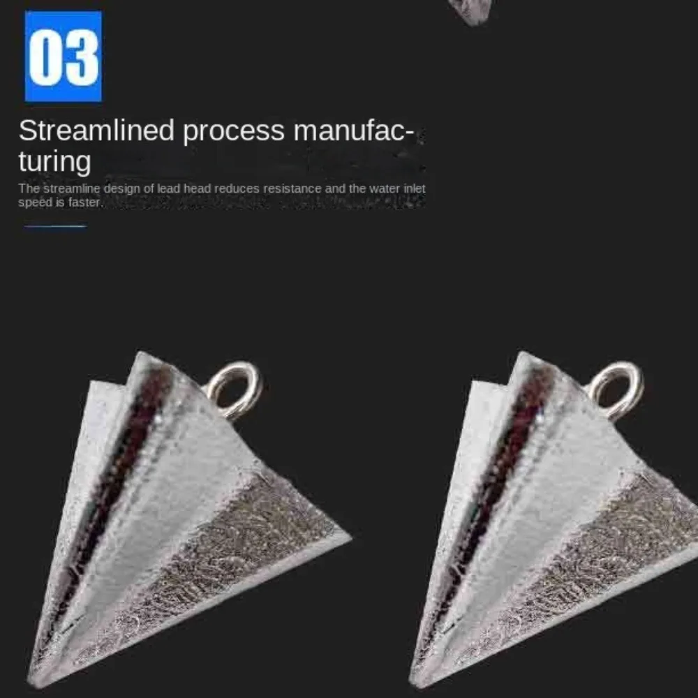 Plomos de plomo para pesca de carpa, estilo Taper, triángulos de peso, 20-170g, 1/2 piezas - imagen 3