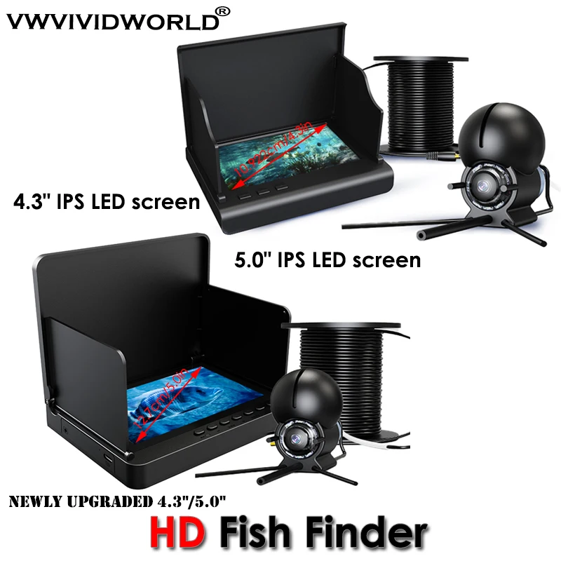 Nuevo buscador de peces Visual con función de visión nocturna, cámara de pesca subacuática ultraclara de 220 °, batería de larga duración, 1 Juego - imagen 2