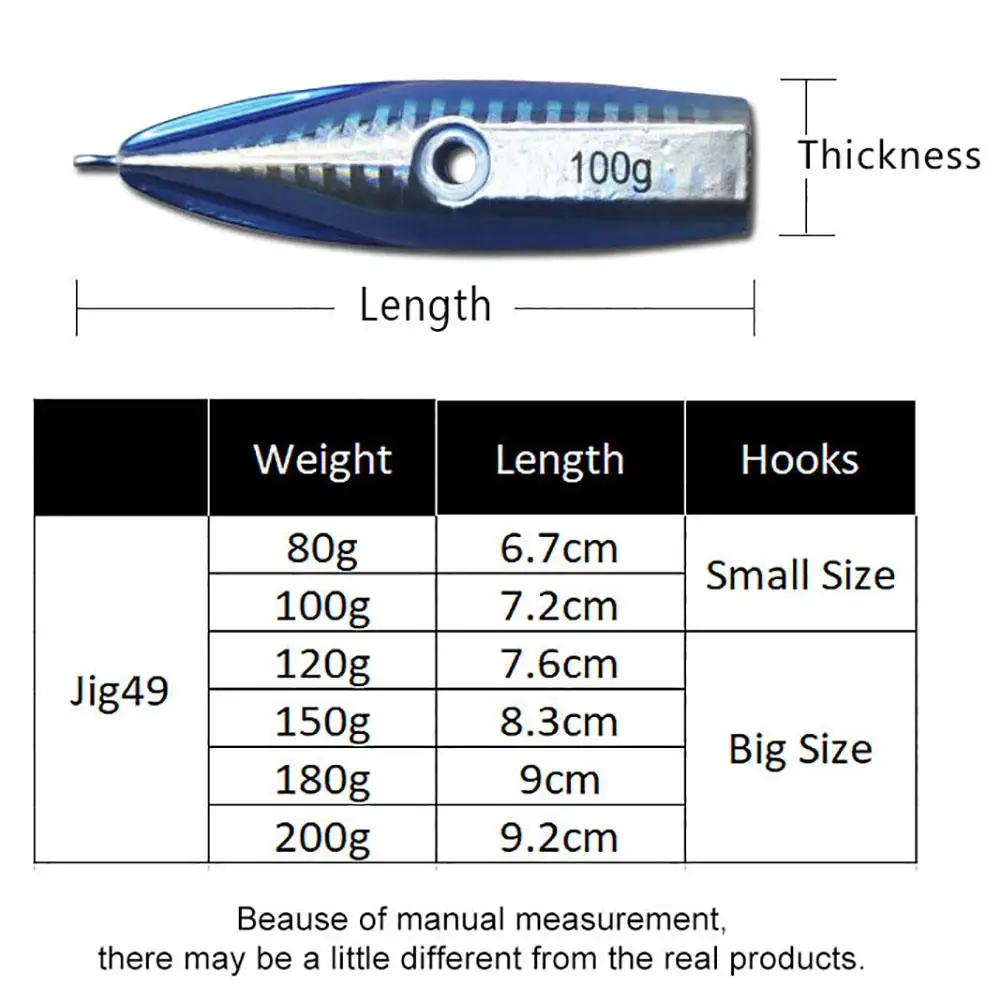 Señuelo luminoso de pesca Jigging, anzuelos de calamar Bkk, cebo duro Marlin, 80g-200g - imagen 4