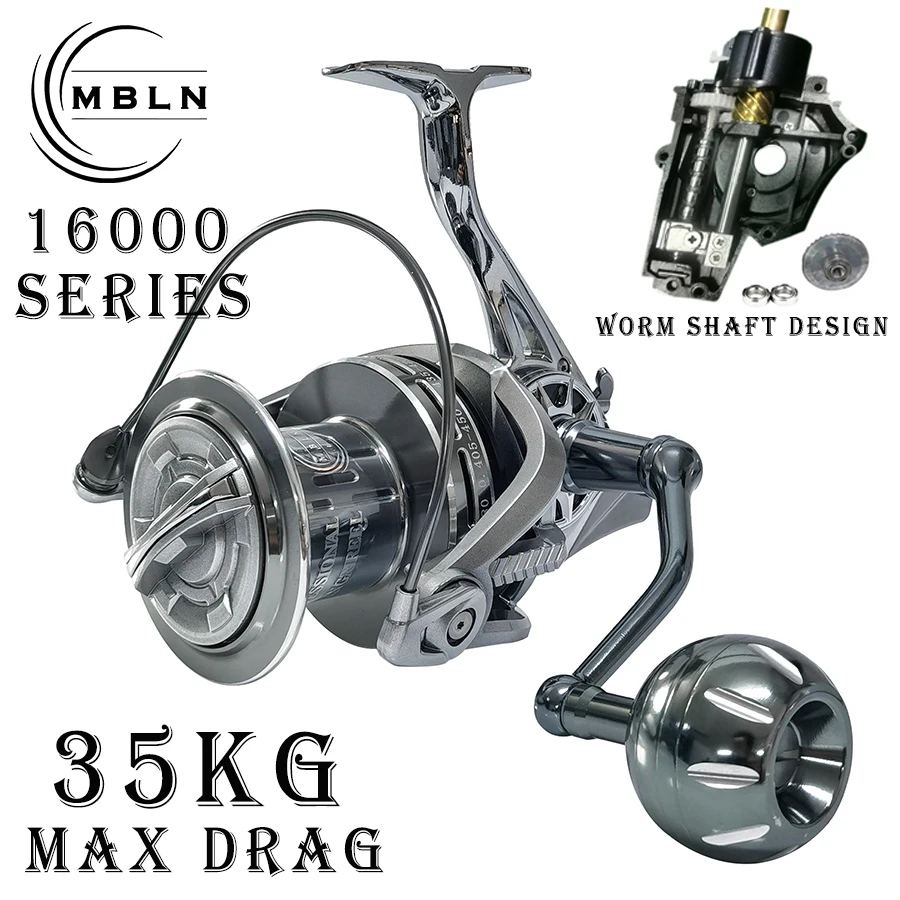 Carrete de Pesca 16000 Surf - Aluminio, Lanzamiento Largo